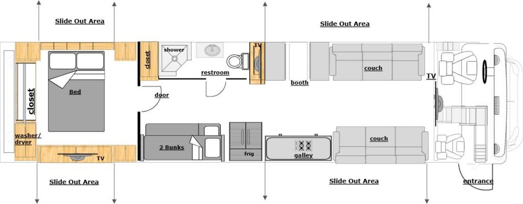 Tiffin Allegro Red 38QBA Floorplan